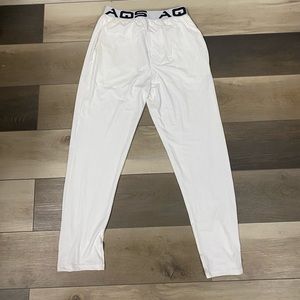 AQS Men's White Lounge Pants, Size S